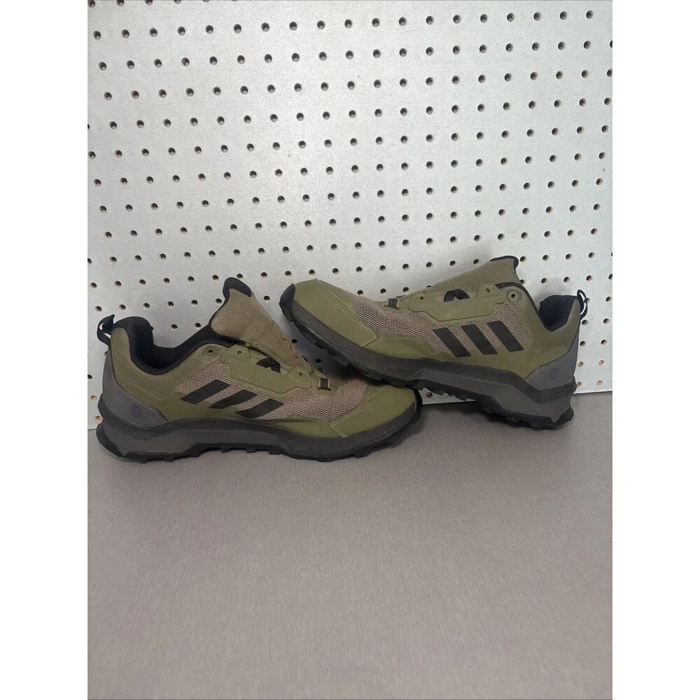 Adidas Terrex AX4 Hiking Shoes Mens Sz 13 Green Black Olive Continental NO LACES